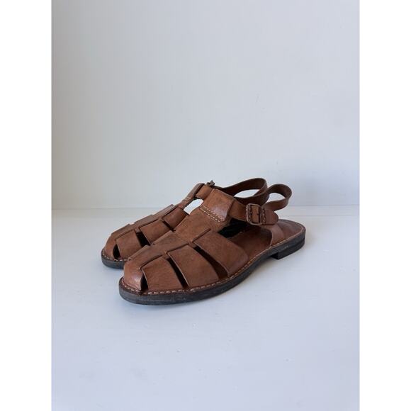 COLE HAAN FISHERMAN Sandals Women's Size 11 AA Brown Shoes 100% Leather Brazil - Picture 3 of 10